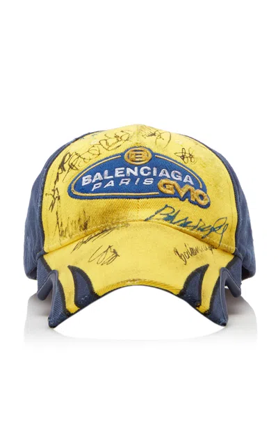 Balenciaga Scribble Cotton-drill Cap In Yellow | ModeSens