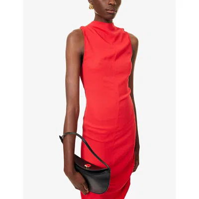 Jacquemus Womens Black The Ovalo Leather Clutch In Black