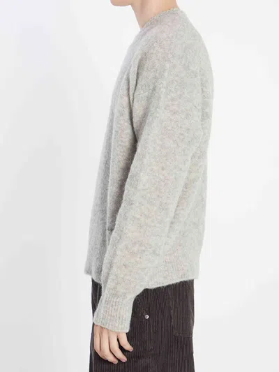 Ami Alexandre Mattiussi Ami Paris Men Sweater In Alpaca E Lan In Gray
