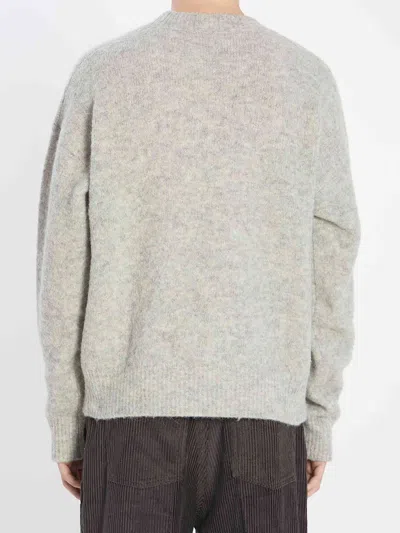 Ami Alexandre Mattiussi Ami Paris Men Sweater In Alpaca E Lan In Gray