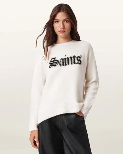 Allsaints Saints And Sinners Sweater In White