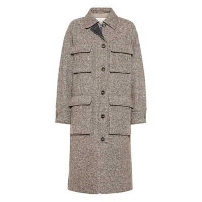 Brunello Cucinelli Herringbone Pocket Jacket In Gold