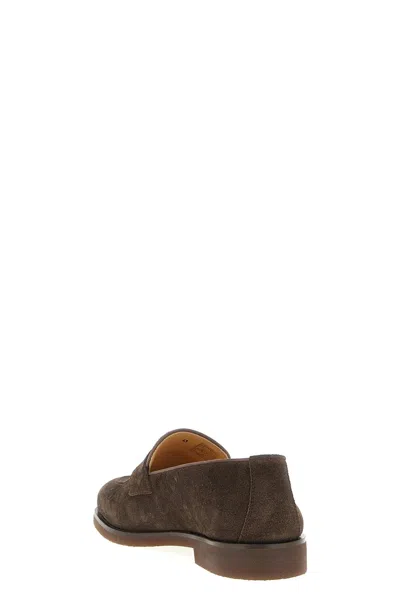 Brunello Cucinelli Suede Loafers In Brown