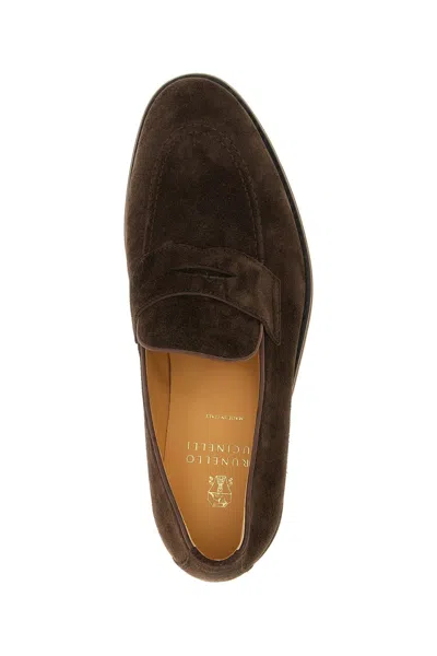 Brunello Cucinelli Suede Loafers In Brown