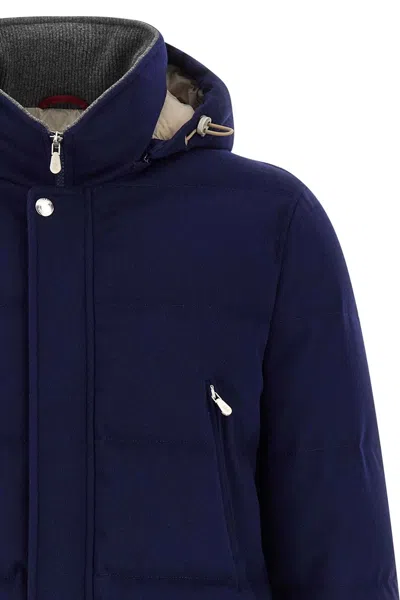 Brunello Cucinelli Padded Jacket In Blue