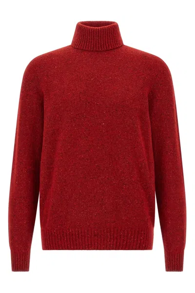 Brunello Cucinelli High Neck Sweater Sweaters And Cardigans Multicolor In Multi