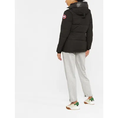 Canada Goose Hooded Quilted Jacket Long Sleeves In Black
