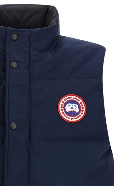 Canada Goose Charcoal Polyester Blend Freestyle Sleeveless Down Jacket In Blue