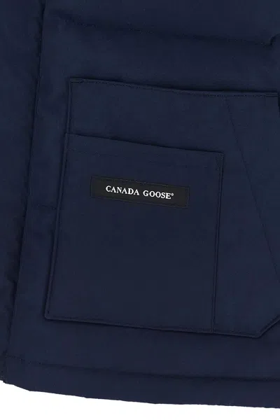 Canada Goose Charcoal Polyester Blend Freestyle Sleeveless Down Jacket In Blue