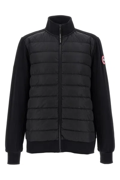 Canada Goose Wattierte Hybridge Huron Jacke Mit Reissverschluss In Black