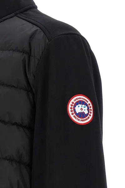 Canada Goose Wattierte Hybridge Huron Jacke Mit Reissverschluss In Black