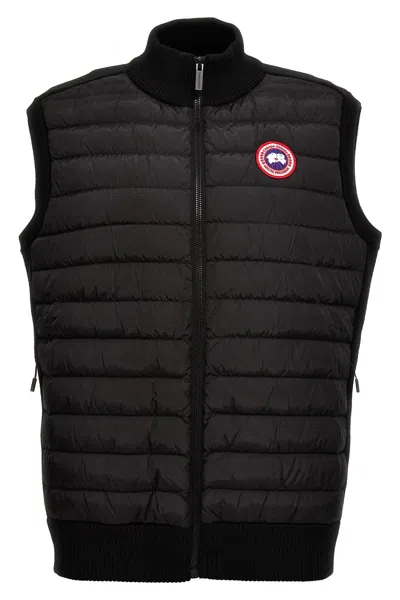 Canada Goose Ribbed Collar Sleeveless Quilted Jacket In Black