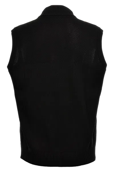 Canada Goose Ribbed Collar Sleeveless Quilted Jacket In Black