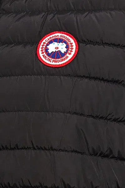 Canada Goose Ribbed Collar Sleeveless Quilted Jacket In Black