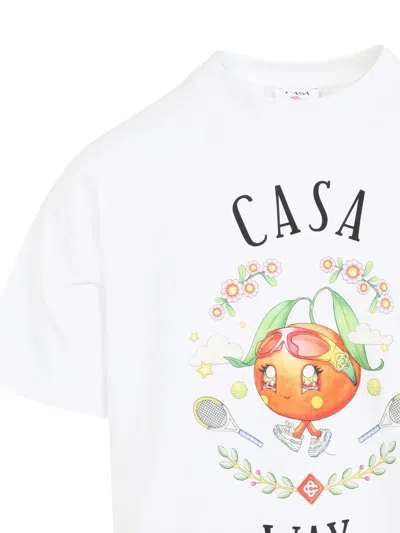 Casablanca Print T-shirt In White