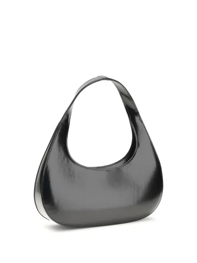 Coperni Curved Glossy Top Handle Bag In Black