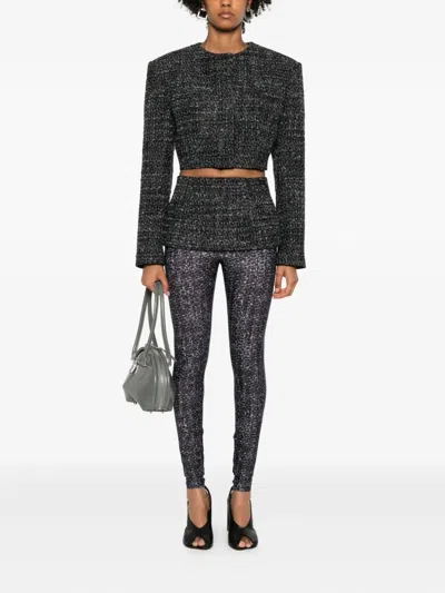 Diesel G-crop-g Tweed Cropped Jacket In Black