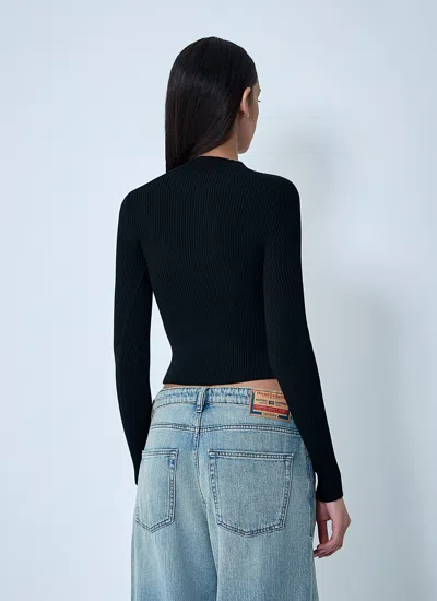 Diesel M-olina Black Jersey In Black