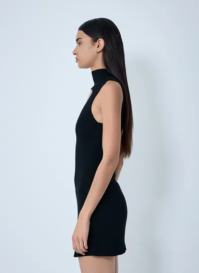 Diesel Womens 9xx M-olini Short Sleeveless Wool Knitted Mini Dress In Black