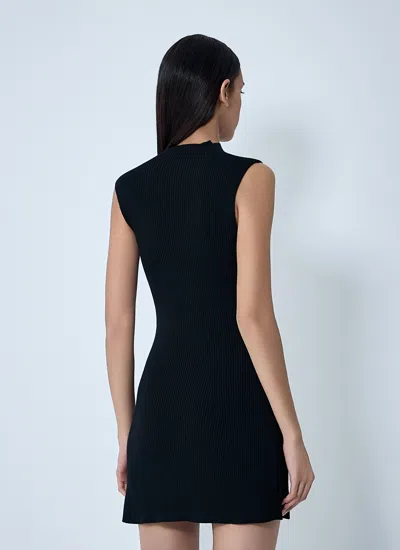Diesel Womens 9xx M-olini Short Sleeveless Wool Knitted Mini Dress In Black