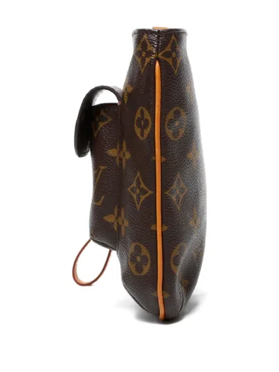 Pre-owned Louis Vuitton 2003 Partition Wristlet Pouch Bag In Brown