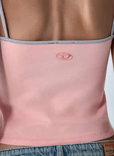 Diesel Cotton Top With Thin Straps In Pink
