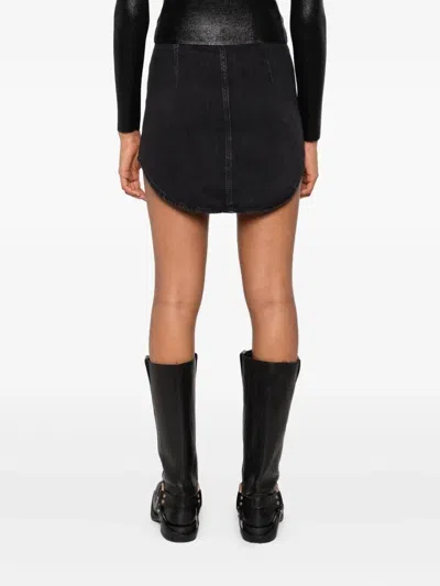 Diesel Short Skirt With Pockets And Belt Loops In Black