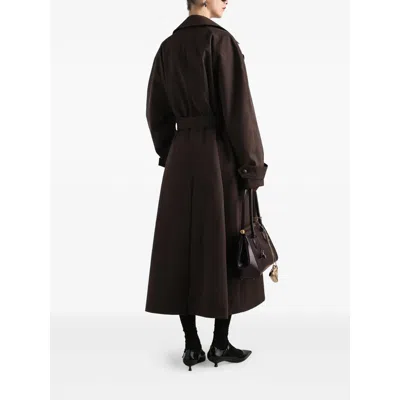 Dolce & Gabbana Double-breasted Belted Coat In Brown