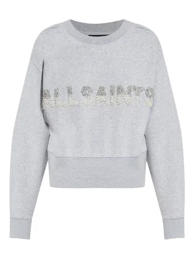 Allsaints Pearl Separo Sequin Sweatshirt In Gray