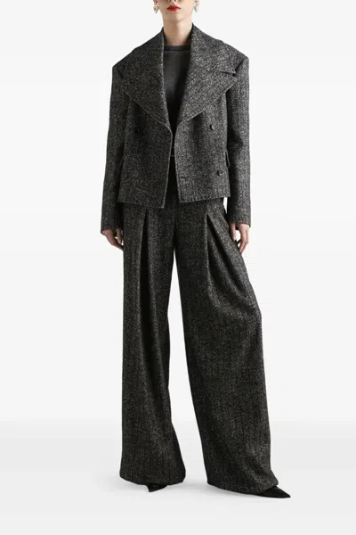 Dolce & Gabbana Pinstriped Wool-blend Double-breasted Jacket In Multi