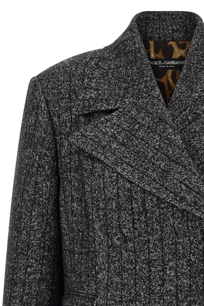 Dolce & Gabbana Pinstriped Wool-blend Double-breasted Jacket In Multi