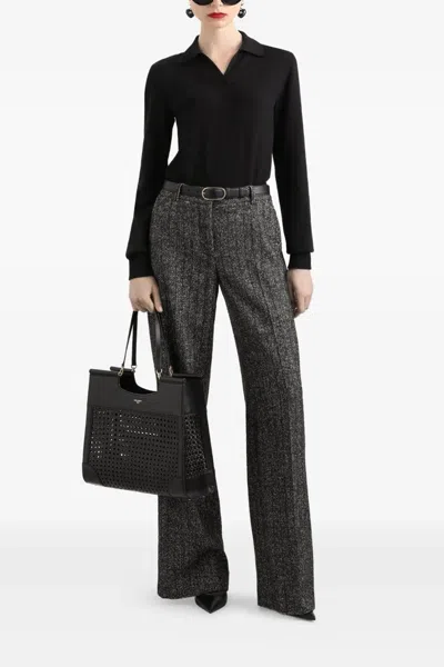 Dolce & Gabbana Women Striped Wool Pants In Multi