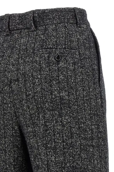 Dolce & Gabbana Wool Trousers With Back Pocket And Pleated Design In Multi