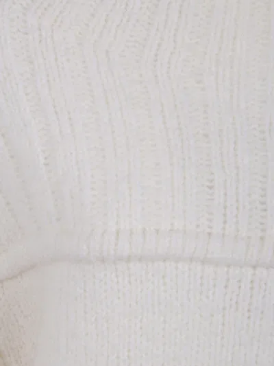 Dries Van Noten Cozy Turtle Neck Knit Sweater In White