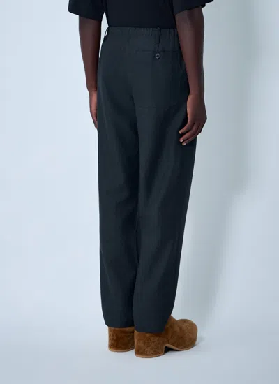 Dries Van Noten Men Tailored Wool Pants In Green