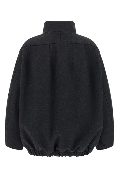 Dries Van Noten 00660-voles 2118 Brushed Back Twill Cotton Jacket Coats Grey In Gray