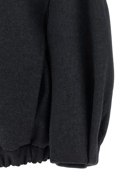 Dries Van Noten 00660-voles 2118 Brushed Back Twill Cotton Jacket Coats Grey In Gray