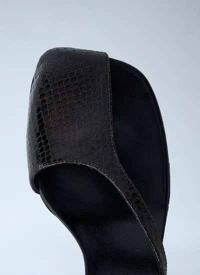 Dries Van Noten Sculptural High Heel Pumps With Ankle Strap In Brown