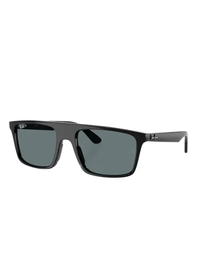 Ray Ban Ray-ban 55mm Polarized Square Sunglasses In Black