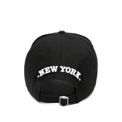 Dsquared2 Distressed Logo-detail Baseball Cap In Black