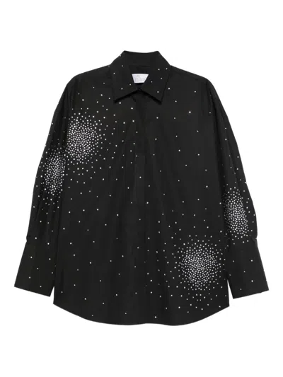 Giuseppe Di Morabito Embellished Poplin Shirt In Black