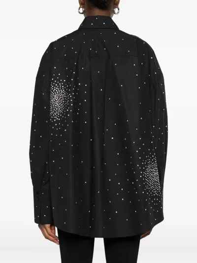 Giuseppe Di Morabito Embellished Poplin Shirt In Black