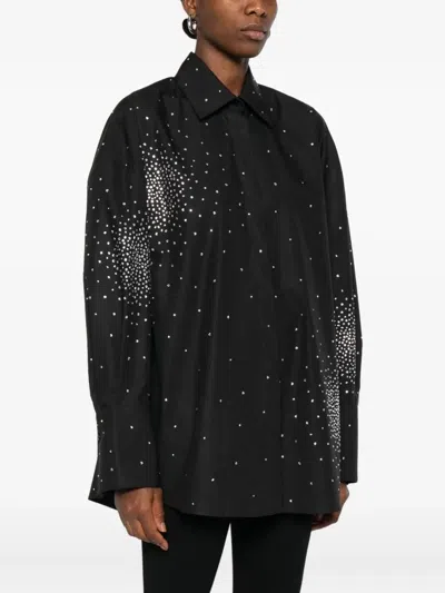 Giuseppe Di Morabito Embellished Poplin Shirt In Black