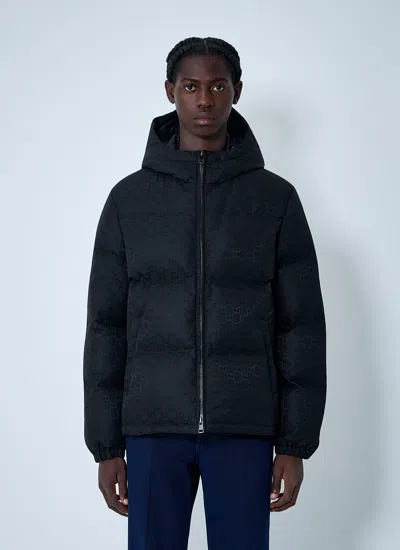 Gucci Down Jacket With Hood And Elastic Cuffs In Black