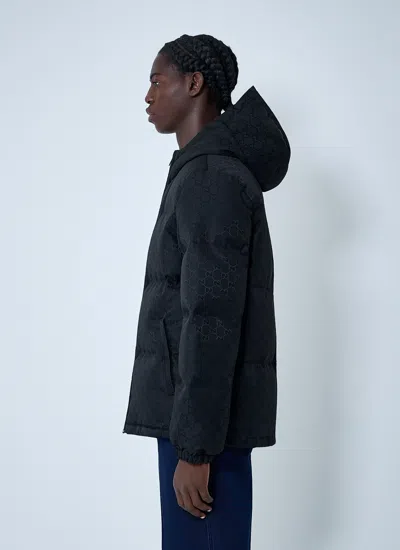 Gucci Down Jacket With Hood And Elastic Cuffs In Black