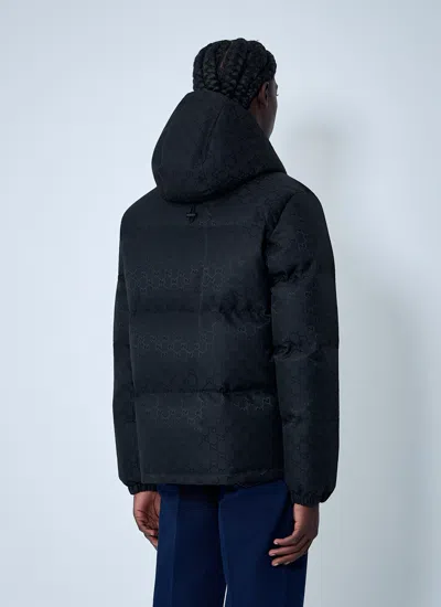 Gucci Down Jacket With Hood And Elastic Cuffs In Black