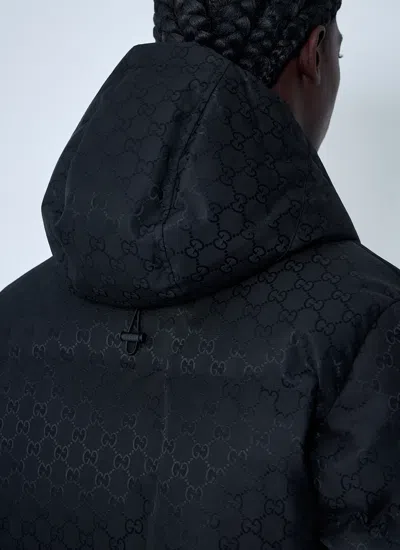 Gucci Down Jacket With Hood And Elastic Cuffs In Black