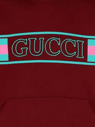 Gucci Hooded Sweatshirt Kangaroo Pocket In Red