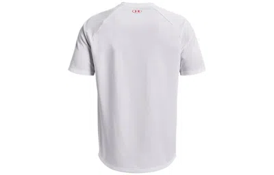 Under Armour Tech Fade T-shirt 'white Red' In Blue
