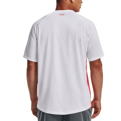 Under Armour Tech Fade T-shirt 'white Red' In Blue